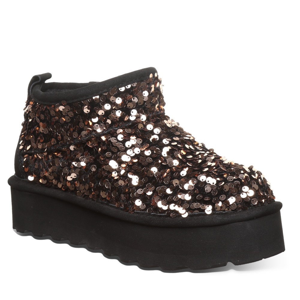 Bearpaw Retro Super Shorty Sequin Gold Sequin