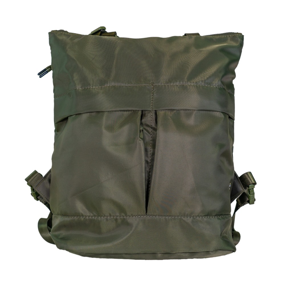 Bearpaw Convertible Nylon Tote / Backpack Dark Olive
